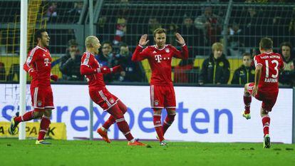 Götze celebra un gol con el Bayern de Múnich