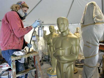 Últimos preparativos de la gala que se celebrará hoy en el Kodak Theatre de Los Ángeles.