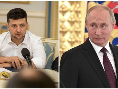 Volodímir Zelenski y Vladímir Putin.