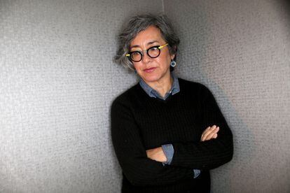 La escritora Cristina Rivera Garza, en marzo de 2017 en Madrid.