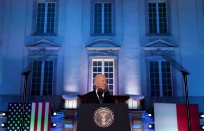 Joe Biden durante su discurso en Varsovia el pasado 26 de marzo.