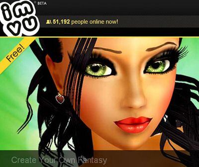 Portada de IMVU, un mundo virtual donde se venden diariamente 175.000 objetos virtuales con dinero real.