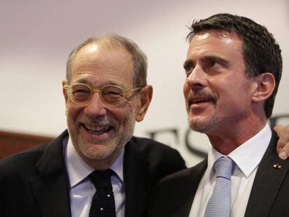 Javier Solana y Manuel Valls en la escuela Esade.