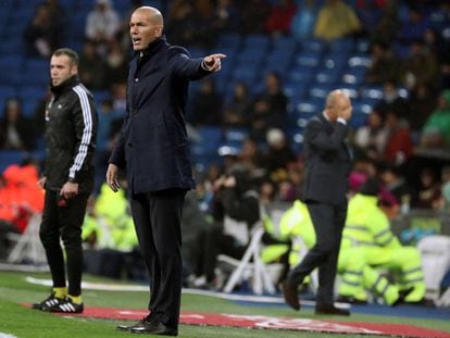 Zidane, durante el Madrid-Fuenlabrada.