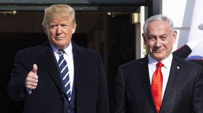 Trump y Netanyahu, este lunes en la Casa Blanca. 