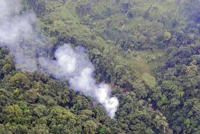 Lugar donde se estrell&oacute; un Black Hawk el pasado 4 de julio