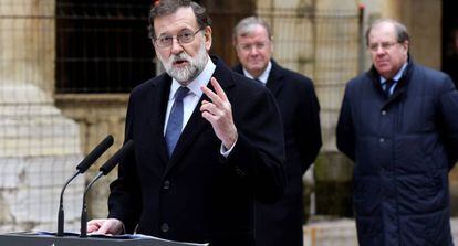 El presidente del Gobierno Mariano Rajoy, en Le&oacute;n.