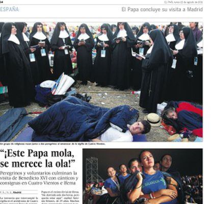 Página 14 de EL PAÍS del 22 de agosto de 2011 en la que se publicó la imagen.