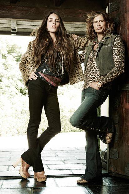 Steven Tyler y su hija Chelsea, en una imagen promocional de la línea Andrew Charles, creada por el cantante para Macy's