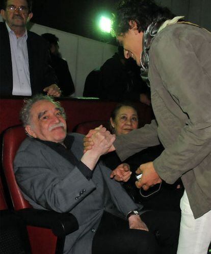 Gabriel García Márquez, en la gala de los 25 años de la Fundación del Nuevo Cine Latinoamericano.