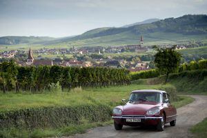 Vista de la localidad de Kientzheim, en la ruta del vino de Alsacia (Francia).