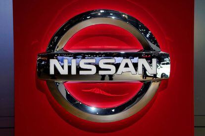 FILE PHOTO: Nissan logo is pictured during the media day for the Shanghai auto show