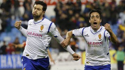 Borja celebra su gol al Girona.