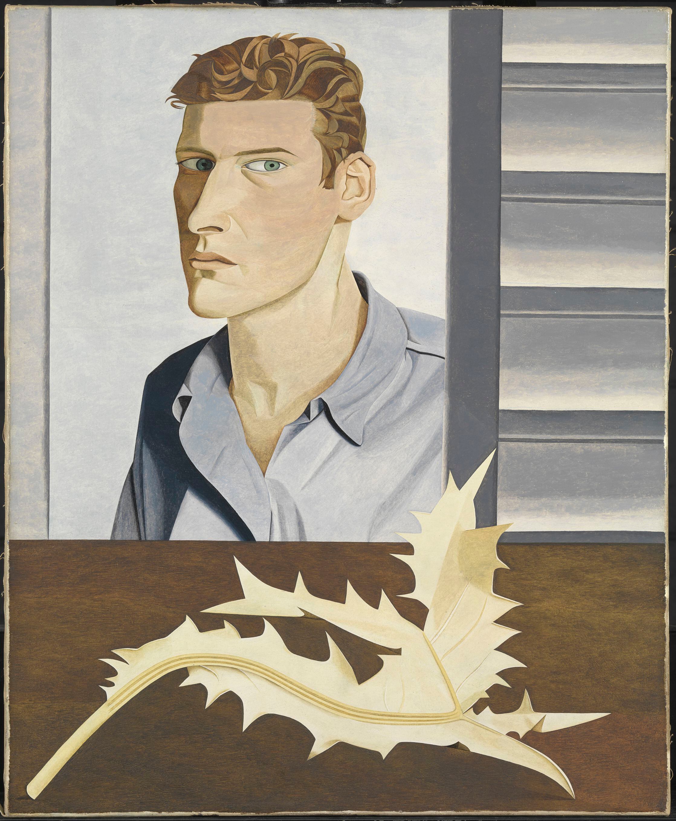 'Man with a Thistle' (1946), autorretrato de juventud de Lucian Freud.
