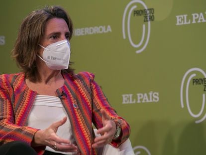 Teresa Ribera, en unas jornadas en EL PAÍS, en diciembre de 2020.