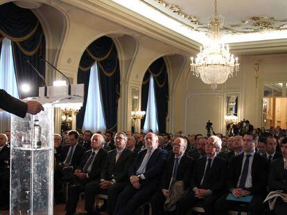 Apertura del Spain Investors' Day. En primer plano, el ministro de Exteriores en funciones, José Manuel García Margallo.