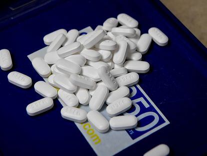 Pastillas de Hydrocodone, un opioide, en una farmacia de Portsmouth, Ohio, en una imagen de 2017.