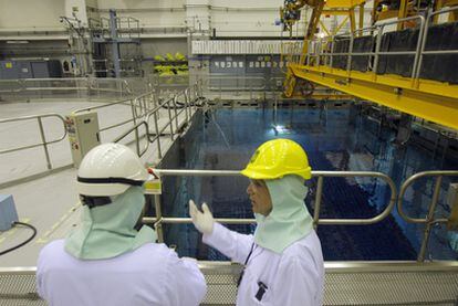 La piscina de combustible gastado de la central nuclear de Garoña, en Burgos.