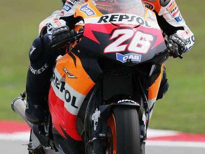 Dani Pedrosa, durante la celebración del Gran Premio de Malaisia.