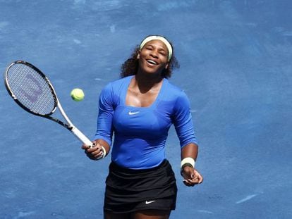 Serena Williams, durante su partido contra María Sharapova