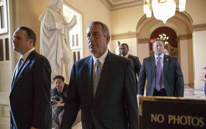 El l&iacute;der republicano del Congreso, Boehner, este viernes.