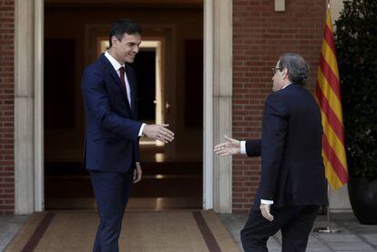 Pedro Sánchez y Quim Torra en La Moncloa el pasado julio.