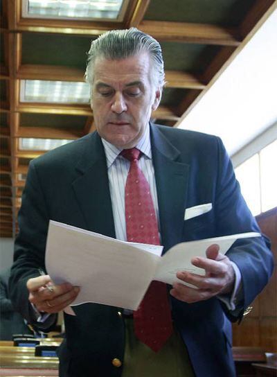 Luis Bárcenas, durante una comisión en el Senado.