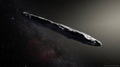 Recreación de 'Oumuamua'