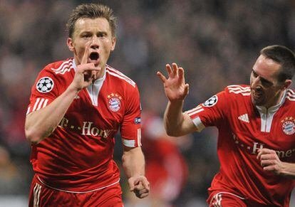 Olic y Ribéry, los autores de los goles del equipo alemán