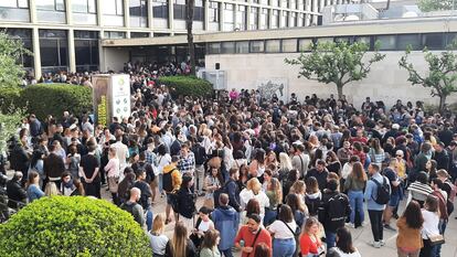 Aspirantes a realizar las oposiciones, el pasado 29 de abril.