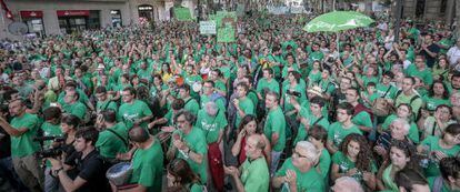 Manifestación del domingo en Palma contra la política educativa.