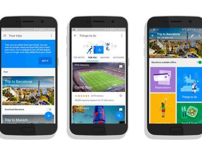 Google monta su propia agencia de viajes en el móvil con Trips, su nueva aplicación