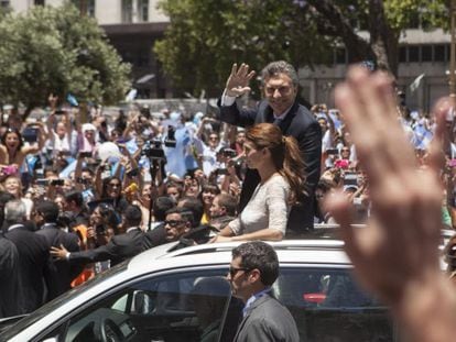Macri, por las calles de Buenos Aires tras la investidura
