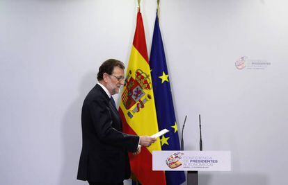 El presidente Mariano Rajoy el pasado día 17 en la VI Conferencia de Presidentes Autonómicos.