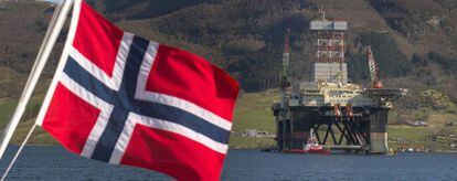Una plataforma petrolífera en Noruega.