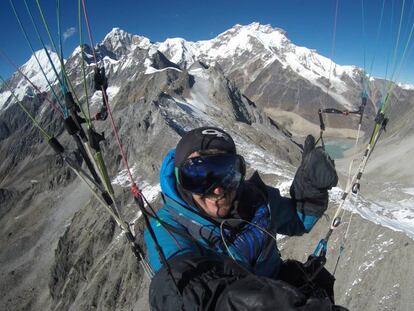 Jean Yves Fredriksen, durante su travesía al Himalaya.