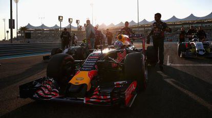 El coche de Red Bull en la carrera de Abu Dhabi.