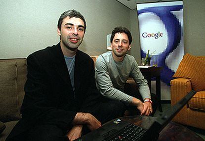 Larry Page (izquierda) y Sergey Brin, fundadores de Google, en una vista reciente a Madrid.