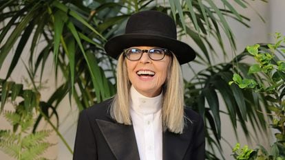 Diane Keaton at a Ralph Lauren fashion show in San Marino, California, in 2022.