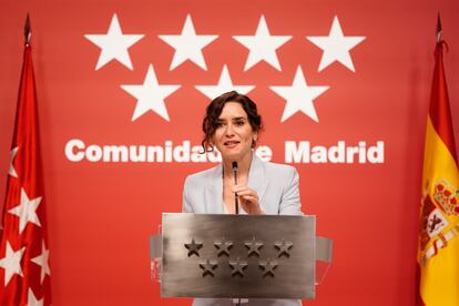 Isabel Díaz Ayuso, el miércoles en Madrid.