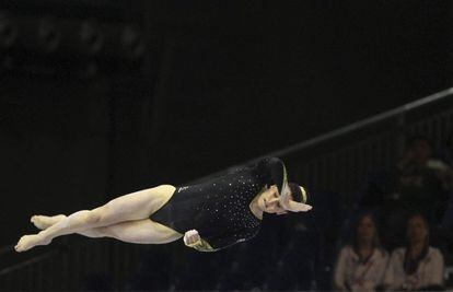 Hannah Wehlan, con el bronce en suelo y en barra, ha demostrado el buen momento que atraviesa la gimnasia británica.
