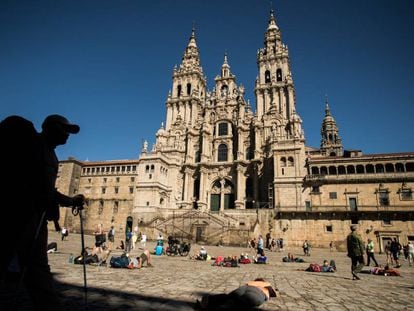 Vista de la plaza del Obradoiro de Santiago de Compostela.