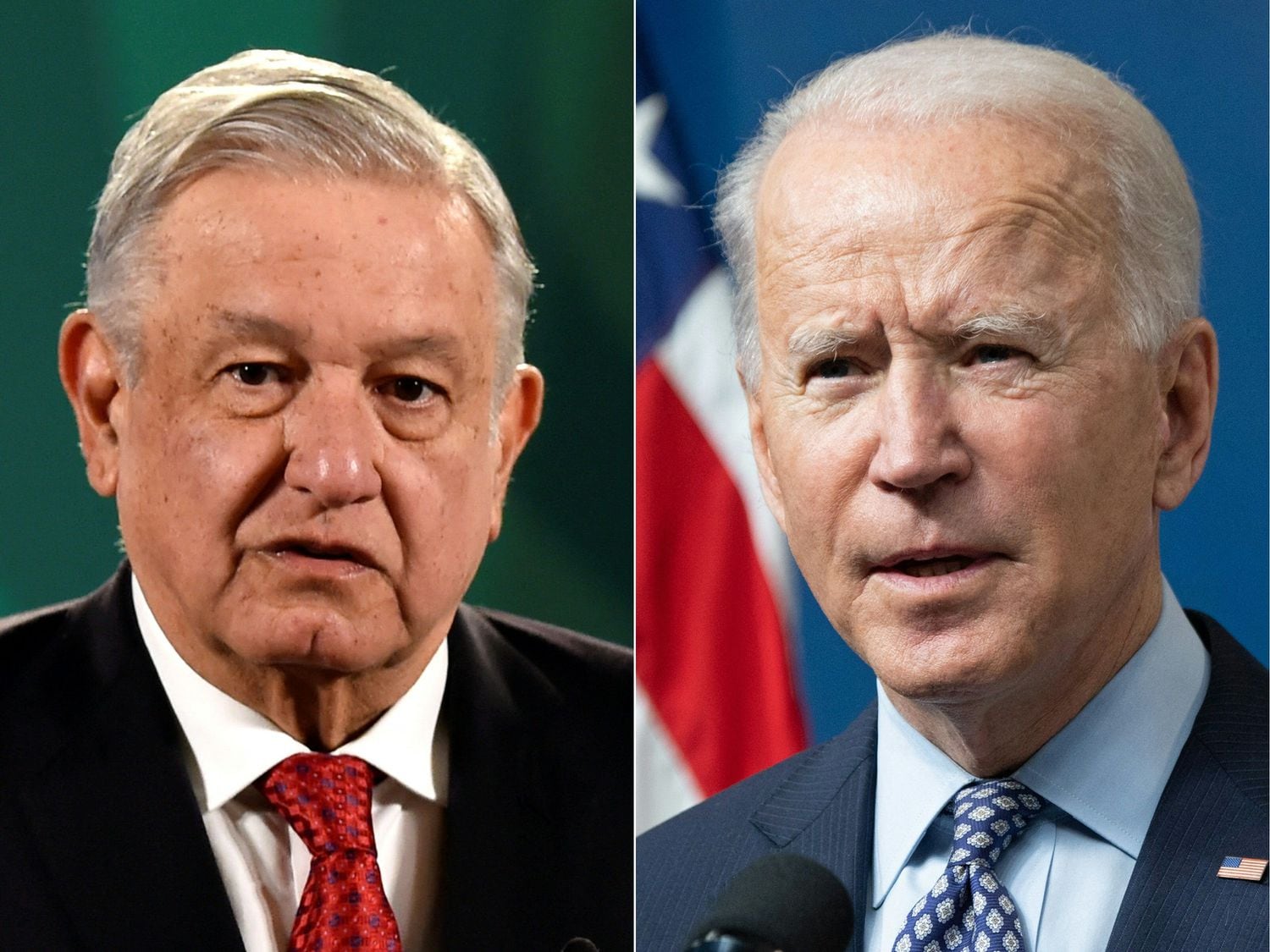 El presidente de México, Andrés Manuel López Obrador, con su homólogo de Estados Unidos, Joe Biden.