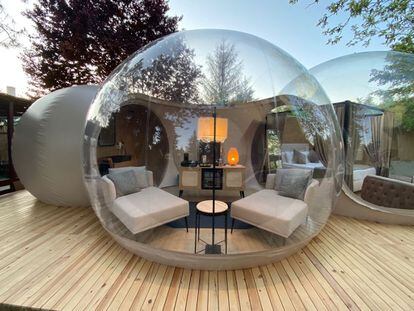 Interior de una burbuja.
