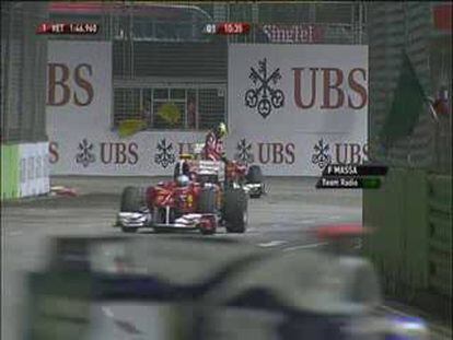 Fernando Alonso consigue el primer puesto en la lucha por la pole del GP de Singapur