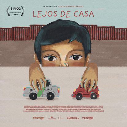 Portada del documental 'Lejos de casa', del director mexicano Carlos Hernández.