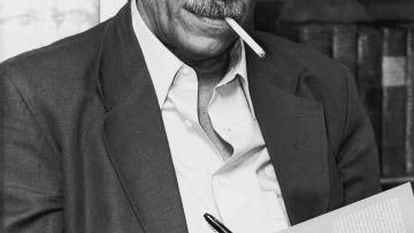 El poeta de Santa Lucía Derek Walcott, premio Nobel en 1992.