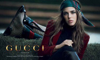Princesa anuncio. En 2012, Carlota Casiraghi se convirtió en imagen de la firma italiana Gucci.