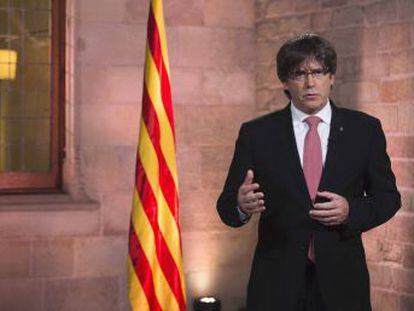 El presidente de la Generalitat dice en su mensaje de la Diada que  el referéndum es legal y con todas las garantías 