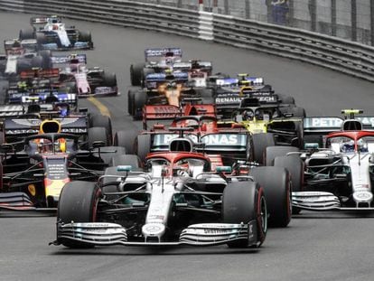 Hamilton lidera el Gran Premio de Mónaco.